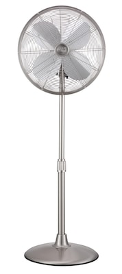 Good Housekeeping 3-Speed Oscillating Pedestal Fan, Brushed Nickel (92654-BN)