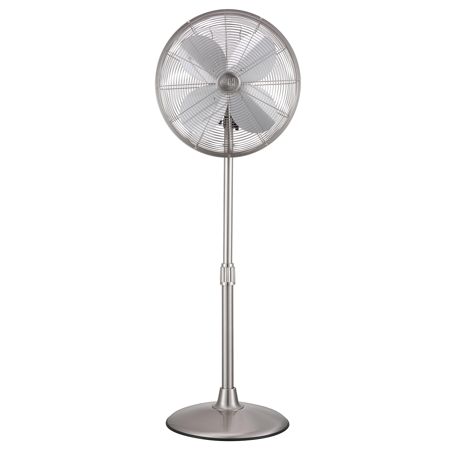 Good Housekeeping 3-Speed Oscillating Pedestal Fan, Brushed Nickel (92654-BN)