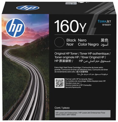 HP 160Y Black Extra High Yield Toner Cartridge, Prints Up to 38,000 Pages (W1600Y)