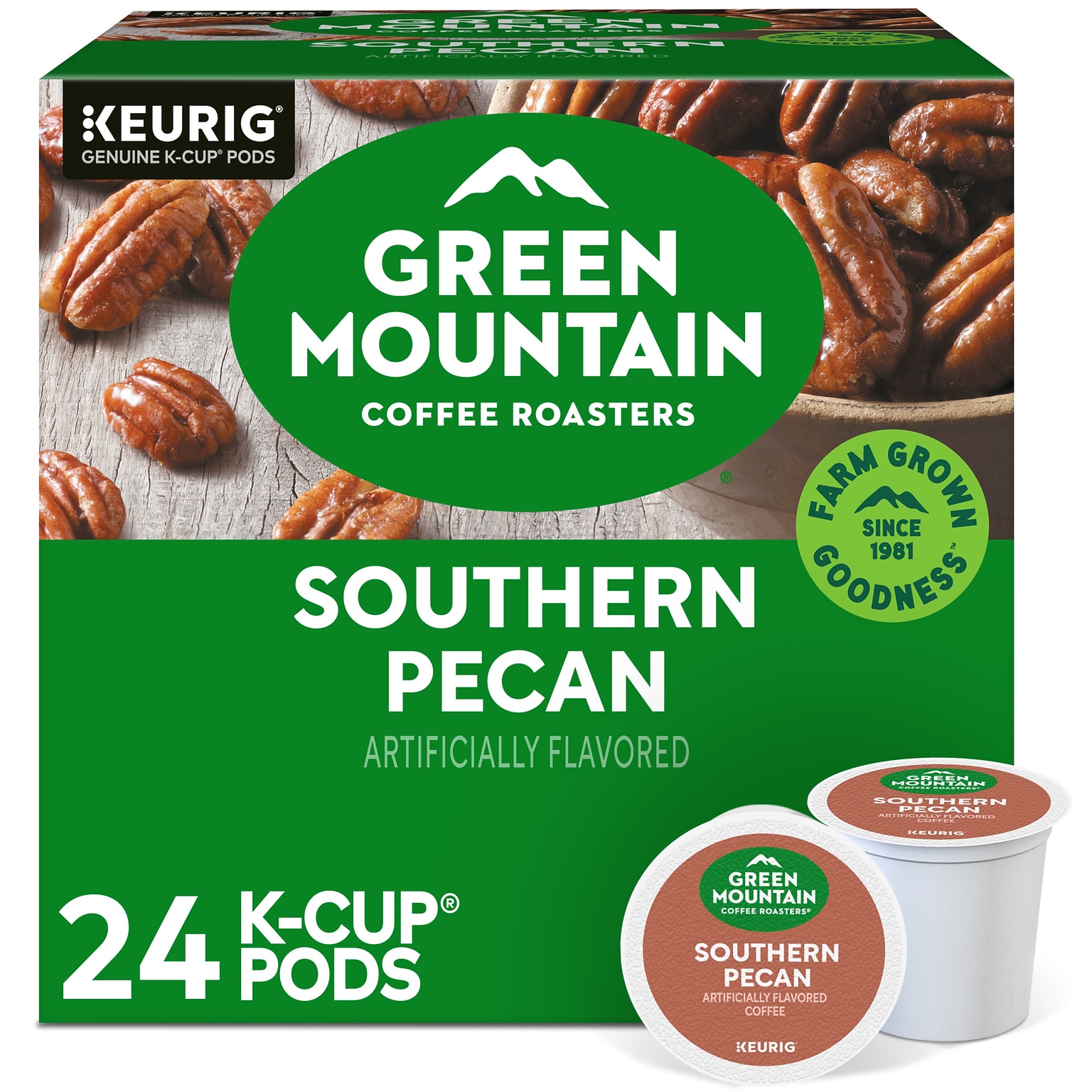 Green Mountain Southern Pecan Coffee Keurig® K-Cup® Pods, Light Roast, 24/Box (6772)