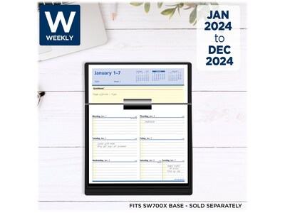2024 AT-A-GLANCE QuickNotes Flip-A-Week 5.5" x 7" Weekly Calendar Refill, Multicolor (SW706-50-24)