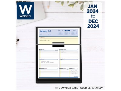 2024 AT-A-GLANCE QuickNotes Flip-A-Week 5.5 x 7 Weekly Calendar Refill, Multicolor (SW706-50-24)