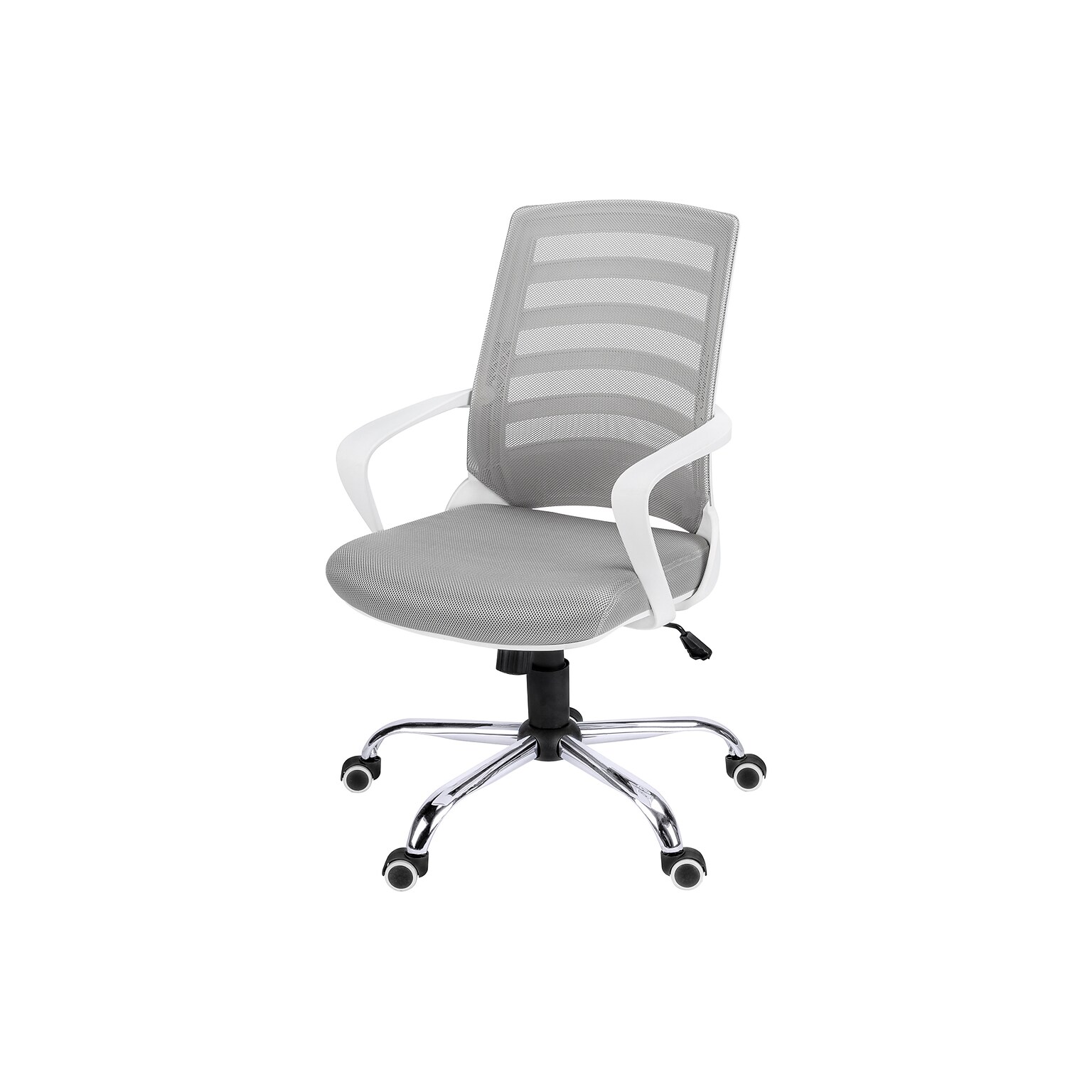 Monarch Specialties Inc. Ergonomic Mesh Computer and Desk Chair, Grey/White (I 7225)