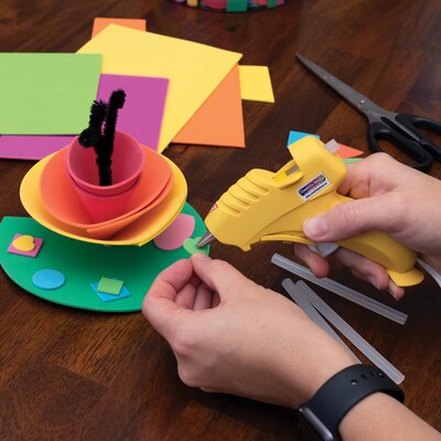 Creativity Street Low-Temp Mini Glue Gun with Glue Sticks, Yellow, 2 Packs/Bundle (CK-3350-2)