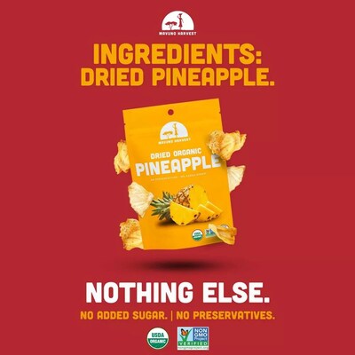 Mavuno Harvest Gluten Free Organic Dried Pineapple Fruit Snacks, 2 oz., 6 Bags/Pack (MAHW-PA26PK)