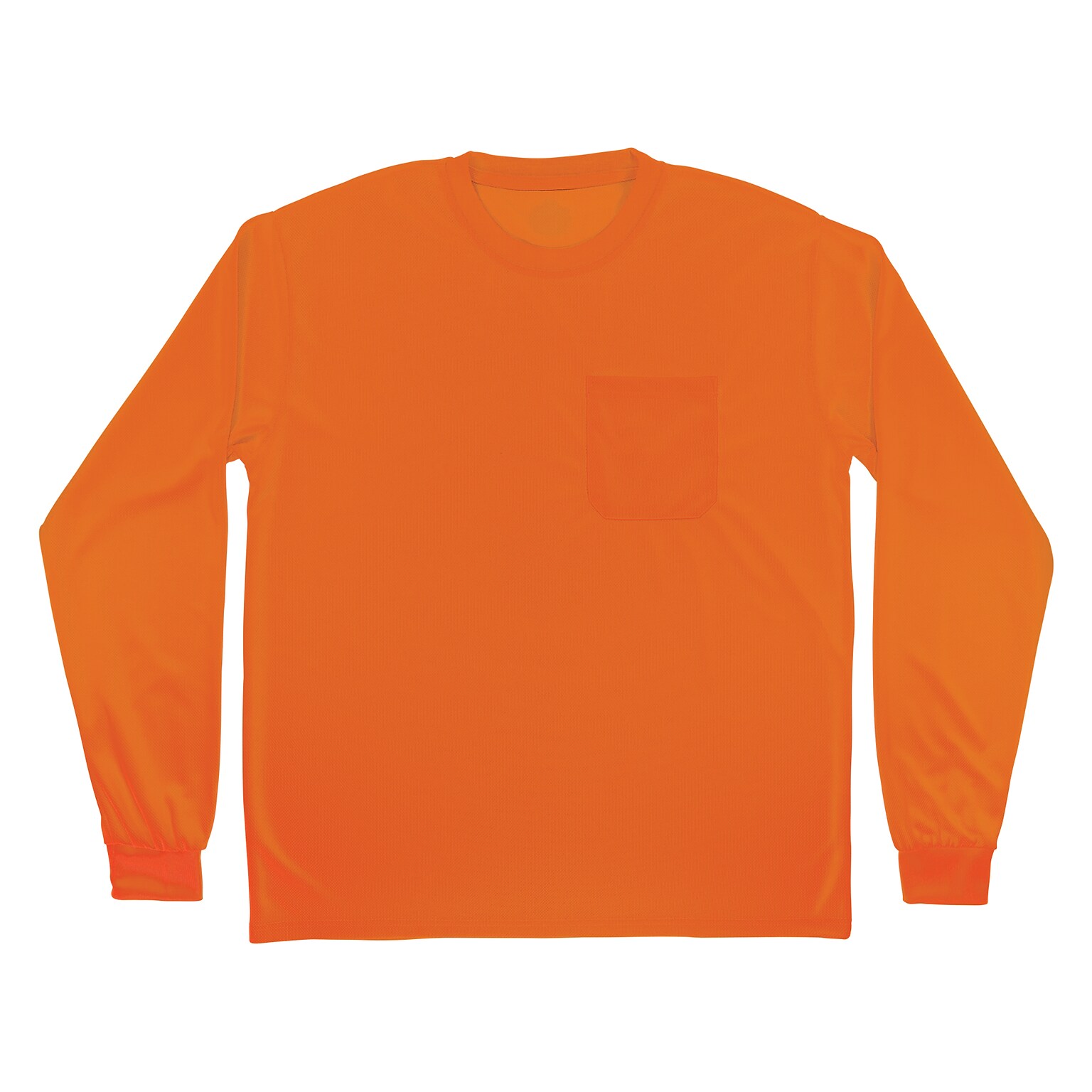GloWear 8093 High Visibility Long Sleeve T-Shirt, Orange, X-Small (21821)