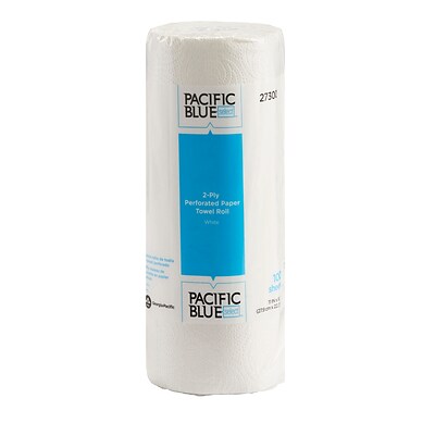 Pacific Blue Select Kitchen Rolls Paper Towels, 2-Ply, 100 Sheets/Roll, 30 Rolls/Carton (27300)