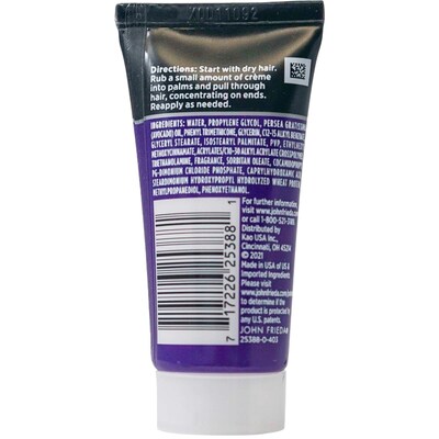 John Frieda Frizz Ease Secret Weapon Anti-Frizz Styling Cream, 1 oz Travel Size Bottle, 12 Bottles/Bag, 20 Bags/Carton
