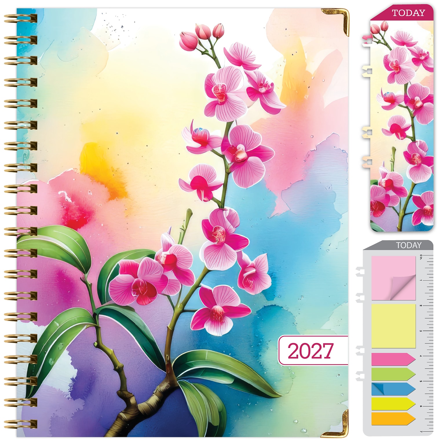 2027 Excello Brands 9 x 11 Weekly & Monthly Standard Planner, Paperboard Cover, Orchid (FSHN-CY27-8511-81)
