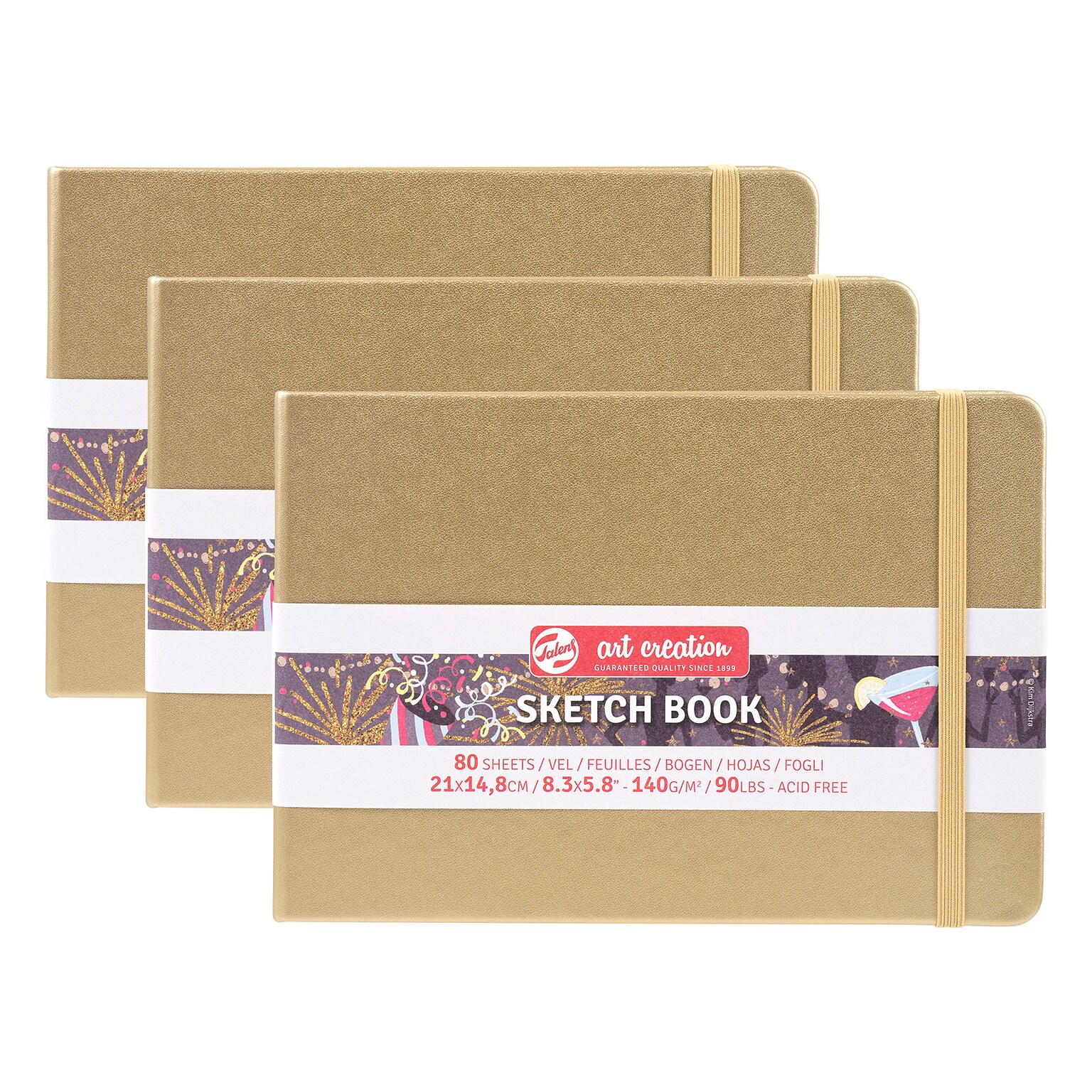 Talens Art Creation 8.3 x 5.8 Sketch Book, 80 Sheets/Book, 3/Bundle (TLN9314145M-3)