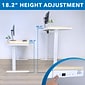 Mount-It! 47"W Electric Adjustable Standing Desk, Maple/White (MI-15004)