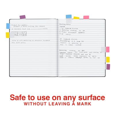 Staples Tabs, 1" Wide, Assorted Colors, 88 Tabs/Pack (ST62897)