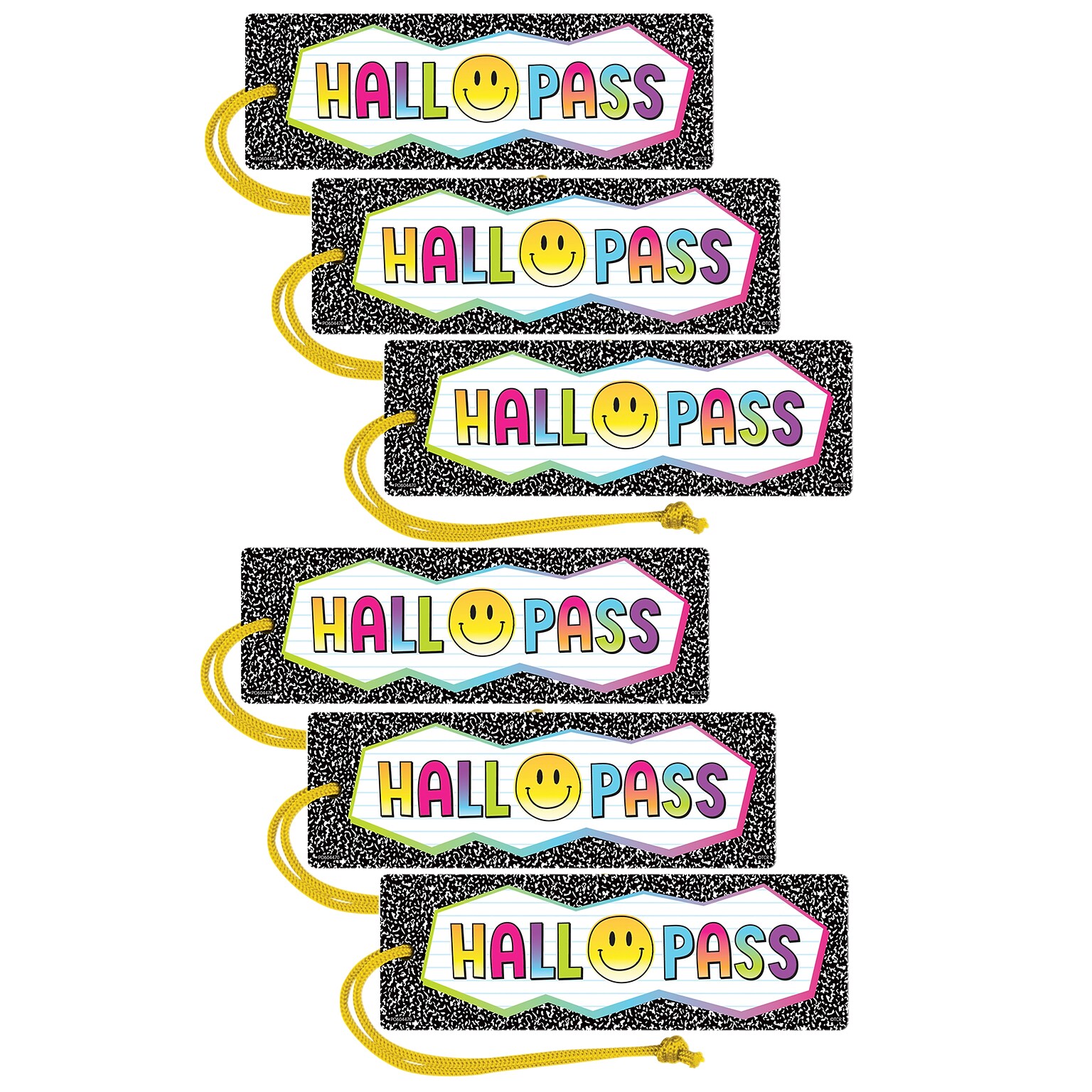 Teacher Created Resources Brights 4Ever Magnetic Hall Pass, Pack of 6 (TCR77061-6)