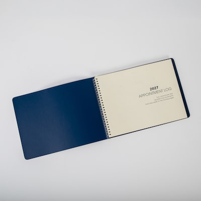 2027 Medical Arts Press® 8 1/2" x 11" 2 Column Daily Appointment Log, Blue (3109827)