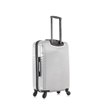 DUKAP Inception 25.98" Hardside Suitcase, 4-Wheeled Spinner, TSA Checkpoint Friendly, Silver (DKINC00M-SIL)