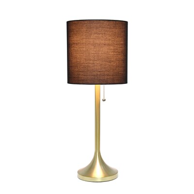 Creekwood Home Modern Glam 21.25 LED Table Lamp, Gold/Black (CWT-1006-GB)