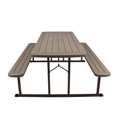 National Public Seating BMPT Series 30 x 72 Heavy Duty Picnic Folding Table, Brown (BMPT3072-BR03)