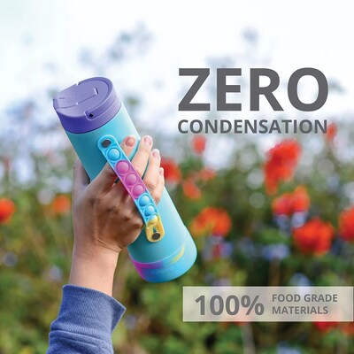 Elemental Iconic Pop Stainless Steel Triple Wall Insulated Water Bottle, 20 oz., Blue Tie Dye (EMLEB20PBTD18P)