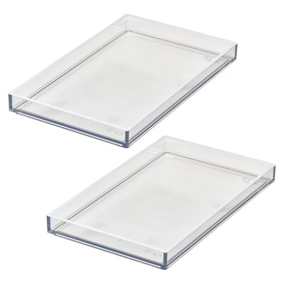 iDESIGN Plastic Desktop Tray, Clear, 2/Pack (28234M2)