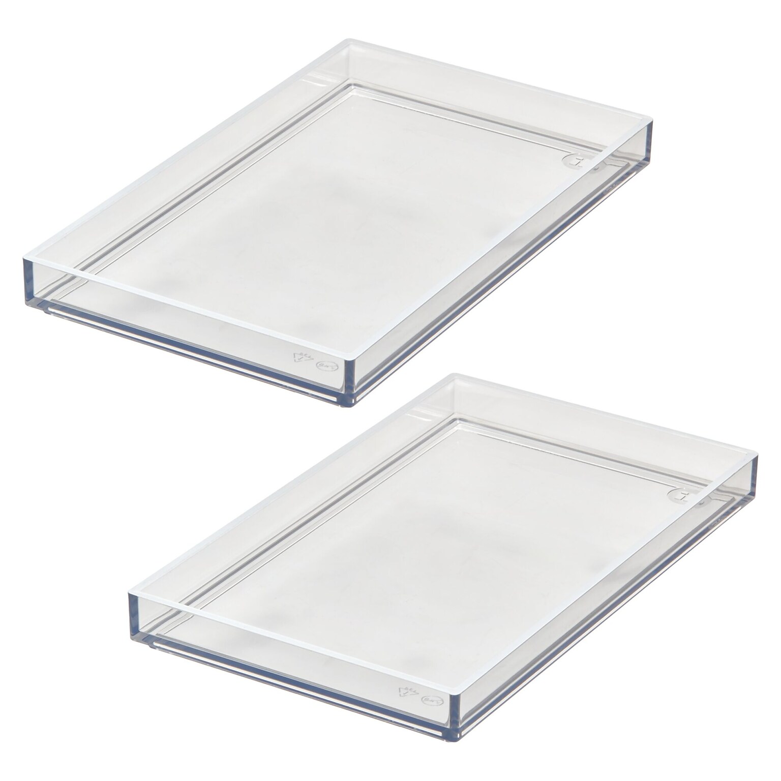 iDESIGN Plastic Desktop Tray, Clear, 2/Pack (28234M2)