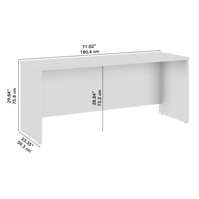Bush Business Furniture Studio C 72"W Credenza Desk, Natural Elm (SCD372NE)