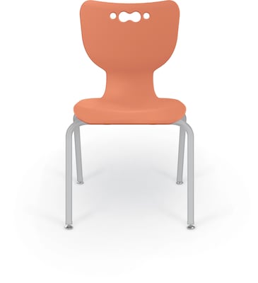 MooreCo 18" Hierarchy Student Chair with 4 Legs, Cayenne/Platinum Base (703673562683)