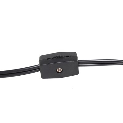 Simple Designs Farmhouse Fusion LED Desk Lamp, 18.19", Black Iron (LD2022-BLK)