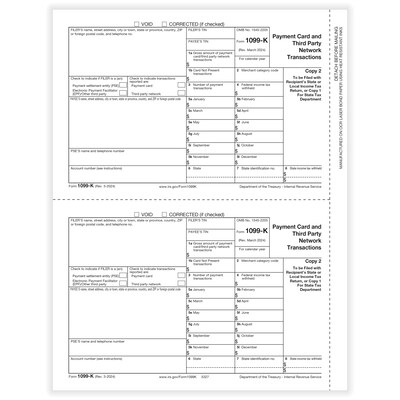 ComplyRight 2024 1099 Tax Form, 2-Part, 2-Up, Copy C, 100/Pack (5327)