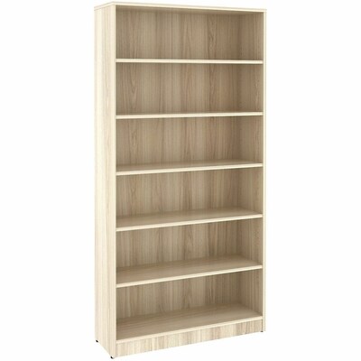 Lorell 72 6-Shelf Bookcase with Adjustable-Shelves, Modern Elm Laminate (LLR66343)