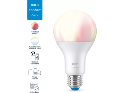 WiZ 100W Equivalent A21 LED Smart Bulb, White  (603514)