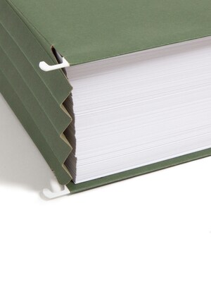 Smead Hanging File Folders, 3 1/2" Expansion, Letter Size, Standard Green, 10/Box (64220)