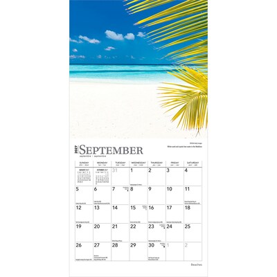 2027 BrownTrout Beaches 7" x 7" Monthly Wall Calendar, Assorted Colors (9798330709670)