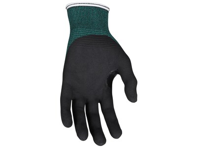 MCR Safety Cut Pro Hypermax Fiber/Nitrile Work Gloves, Large, A2 Cut Level, Green/Black, Pair (96782L)