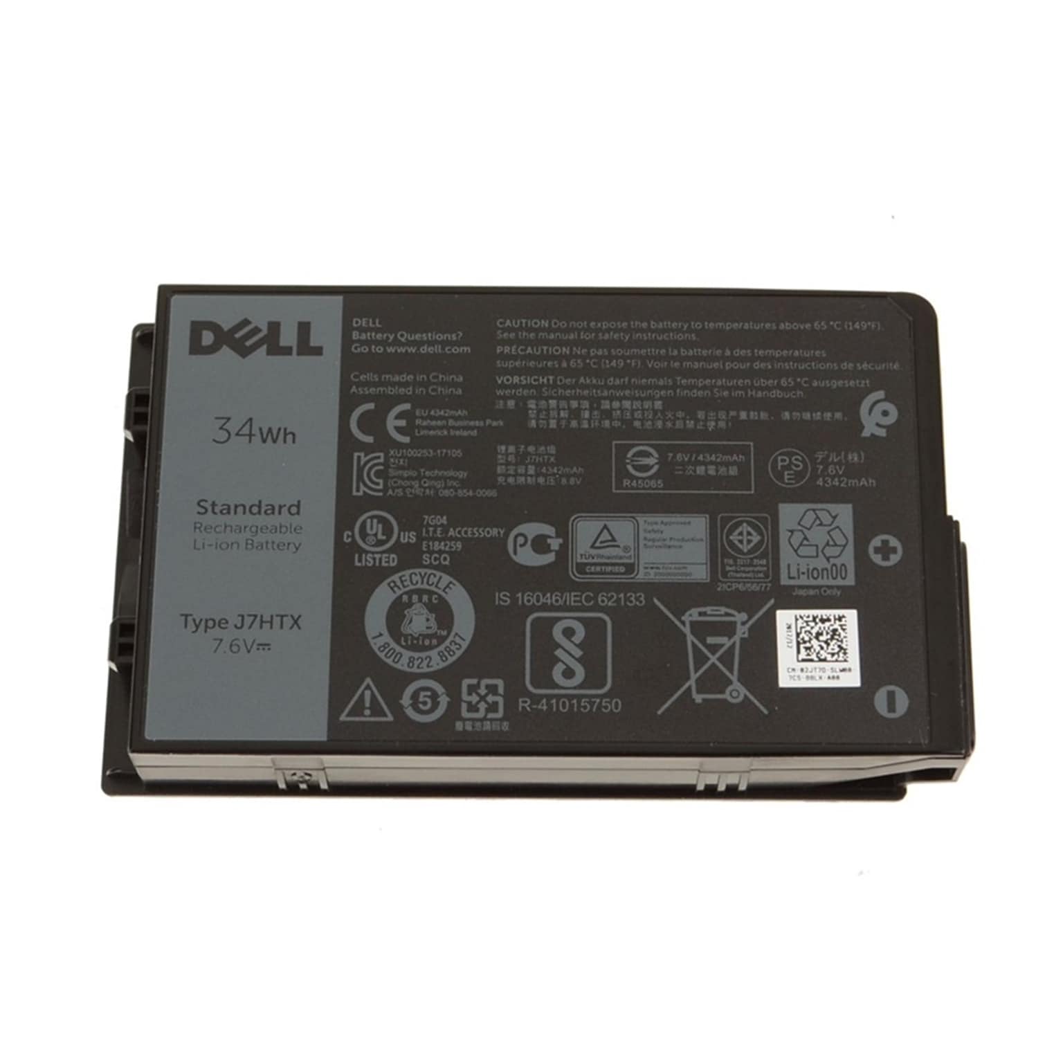 Dell Lithium-Ion Battery for Dell Latitude Rugged Tablets (0J7HTX)