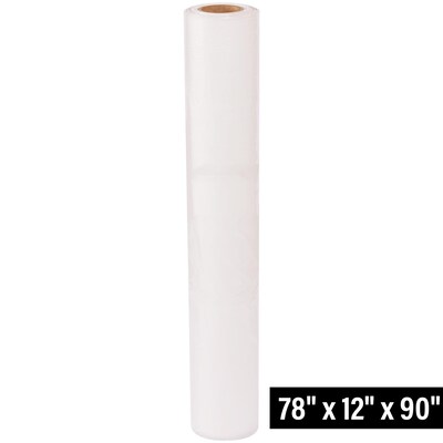 78 x 90 Layflat Poly Bag, Bags on a Roll 3 Mil, Clear, 45/Roll (PMB3249)