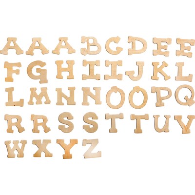 Plaid Letters, 1.75", Tan, 36/Pack, 6 Packs/Bundle (PDE4296-6)
