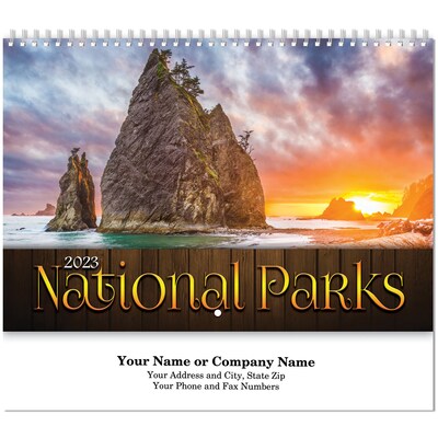 Custom National Parks Wall Calendar Spiral