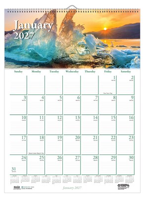 2027 House of Doolittle Earthscape Scenic 12 x 16.5 Monthly Wall Calendar (378-27)