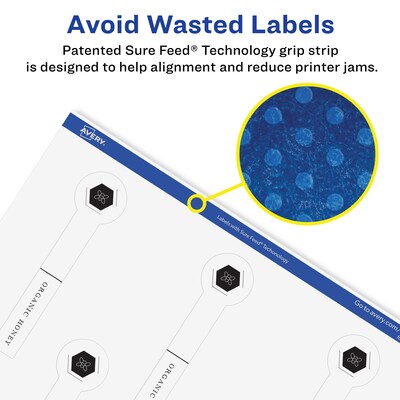 Avery Laser/Inkjet Multipurpose Labels, 4" x ", Glossy Clear, 200/Pack (94115)