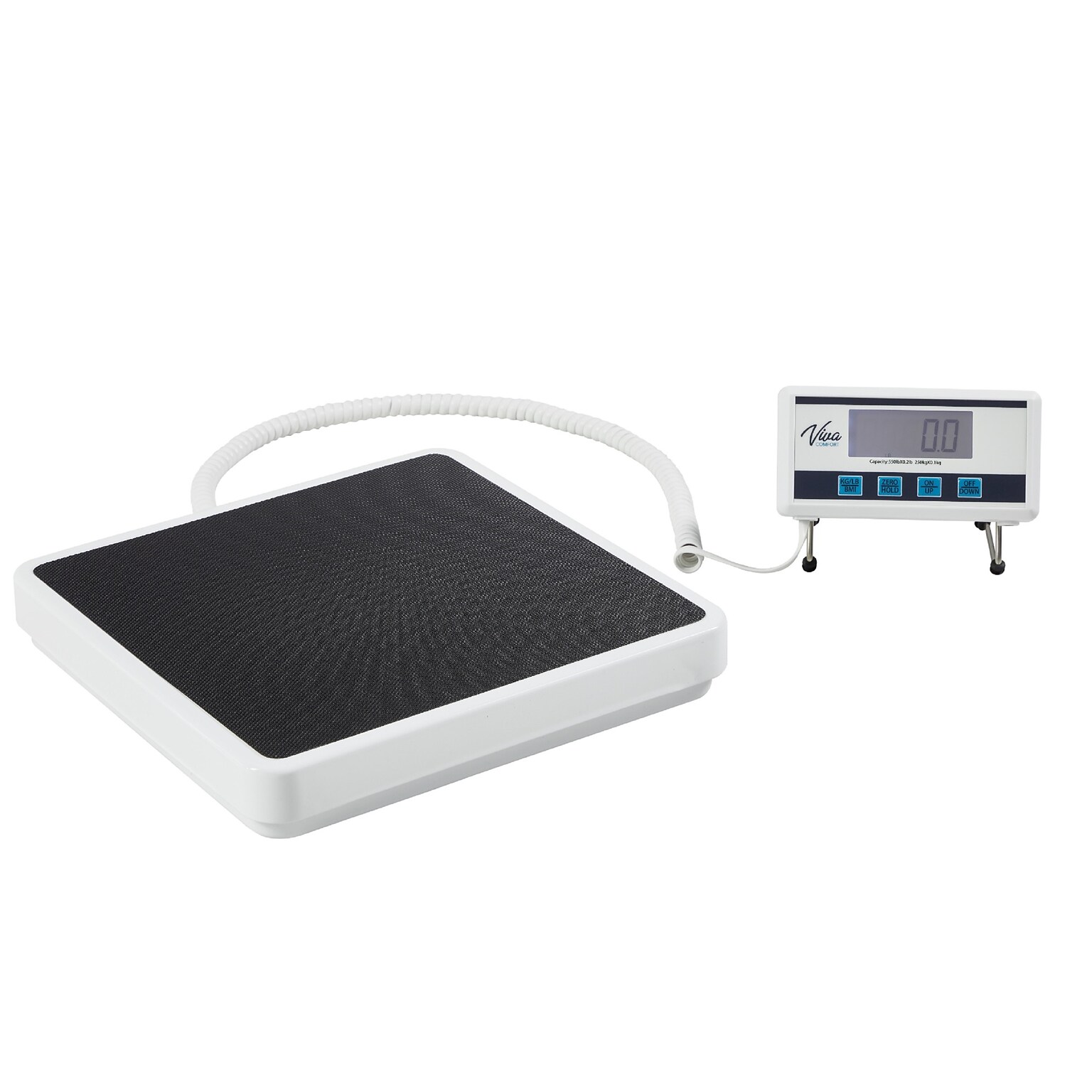 Viva Comfort Medical Digital BMI Weight Scale, 550 lbs. Capacity, White (ADIME904-06-MK)