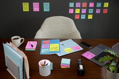 Post-it Super Sticky Notes, 4 x 4 in., 6 Pads, 90 Sheets/Pad, 2x the Sticking Power, Supernova Neons Collection