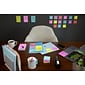 Post-it Super Sticky Notes, 4" x 4", Supernova Neons Collection, Lined, 90 Sheet/Pad, 6 Pads/Pack (675-6SSMIA)