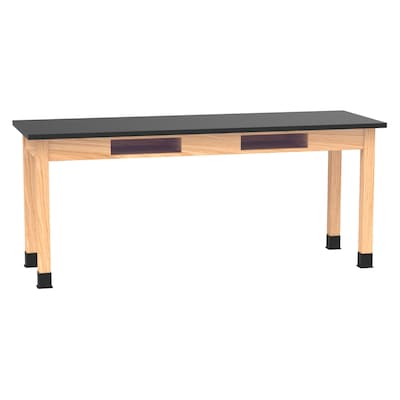 Diversified Woodcrafts School Classroom Rectangular Science Lab Table, 72 x 24, Oak (C7306K30N)