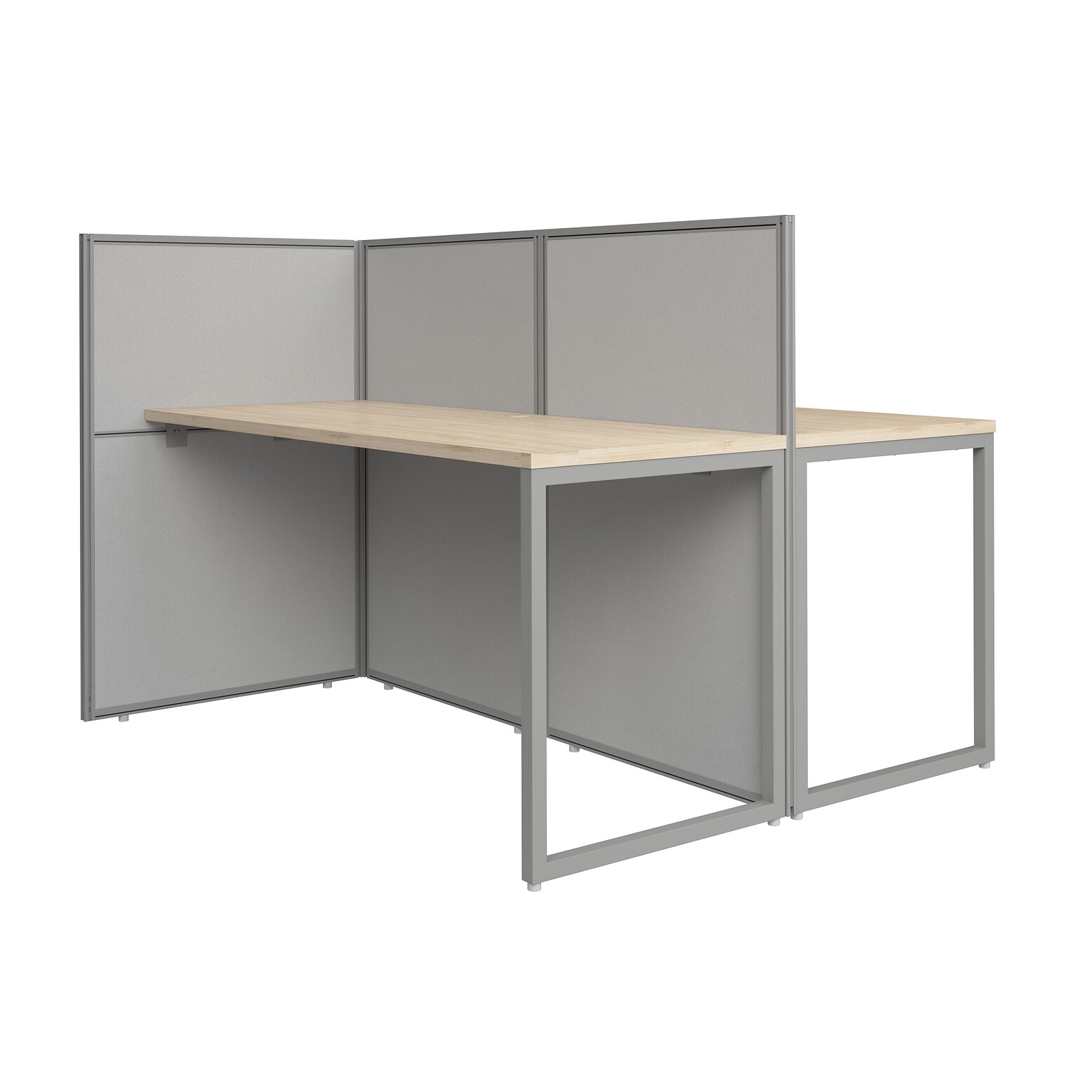 Bush Business Furniture Easy Office 45H x 60W 2 Person Back to Back Cubicle Panel Workstation, Natural Elm (EOD460NE-03K)