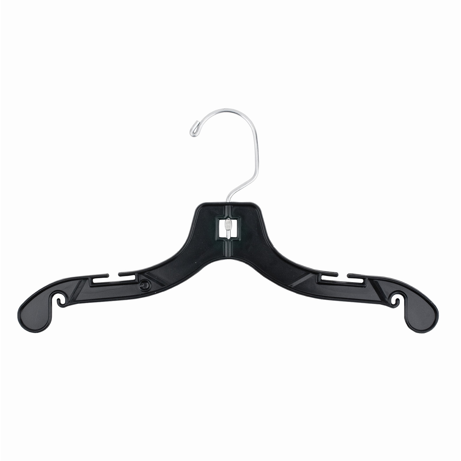 Nahanco 12 Plastic Super Heavy Weight Dress Hanger, Black, 100/Pack (2412)