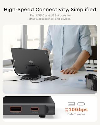 Satechi OntheGo Foldable Stand Hub, Space Black (ST-GOTGFC)