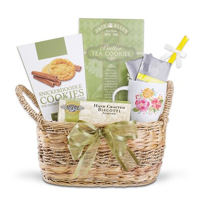 Alder Creek Gift Baskets Tea Time Wicker Gift Basket (FG03981)