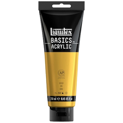 Liquitex BASICS Acrylic Paint Tube, Gold, 250 mL (LIQ4385051)