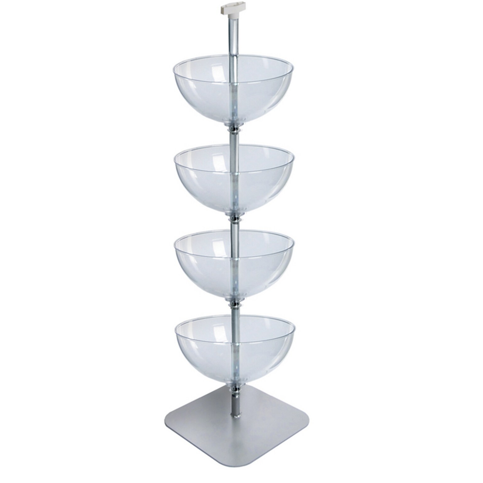 Azar Four-Tiered 16W Bowl Floor Display, Clear (751604)