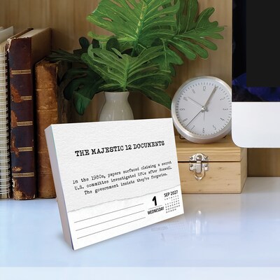 2027 Willow Creek Conspiracy of the Day 6.2" x 5.4" Daily Day-to-Day Calendar, Assorted Colors (65853)